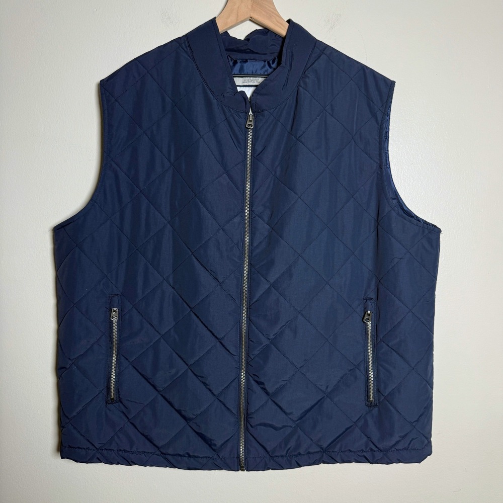 Goodfellow Mens‎ Puffer Vest XXL Blue Water Resistant Minimalist Gorpcore Layer